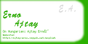 erno ajtay business card